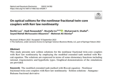 A prof at the University of Kirkuk publishes a scientific research in one of the international journals within the containers of Scopas and Clarivate