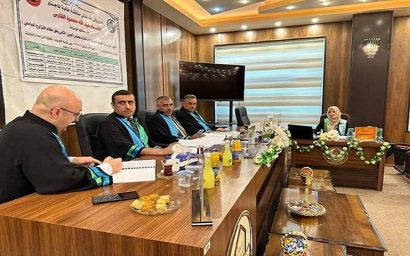 مشاركة تدريسي من كلية الزراعة/الحويجة في مناقشة رسالة ماجستير