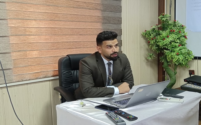 القاء ورشة علمية من قبل م.م .حارث عدنان