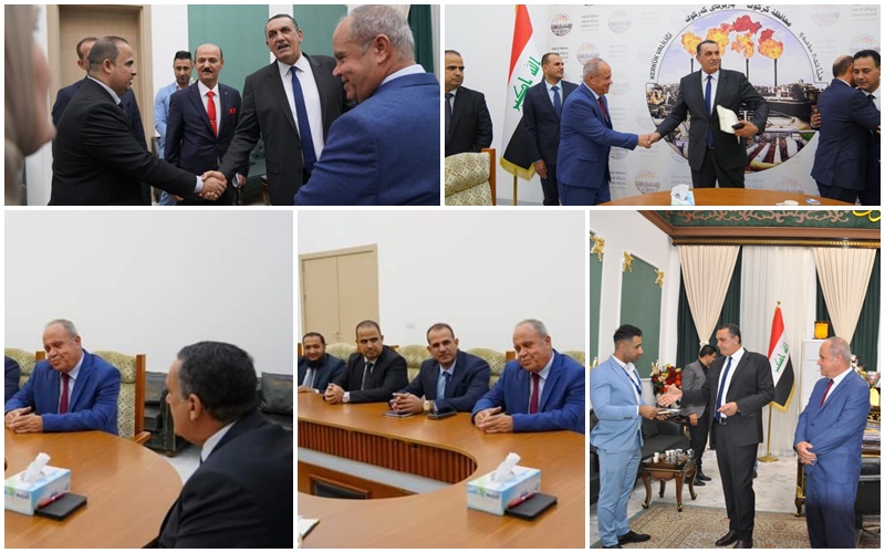 محافظ كركوك يلتقي بعميد كلية الأدارة والاقتصاد في جامعة كركوك