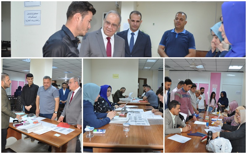 زيارة السيد العميد للجنة استقبال الطلبة
