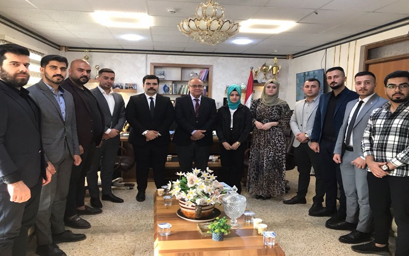 استقبل السيد العميد وفد من اتحاد طلبة وشباب تركمان ايلي