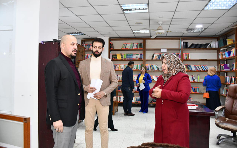 لجنة من رئاسة جامعة كركوك تزور كلية الإدارة والاقتصاد لمتابعة مبادرة &quot;أقرأ&quot;
