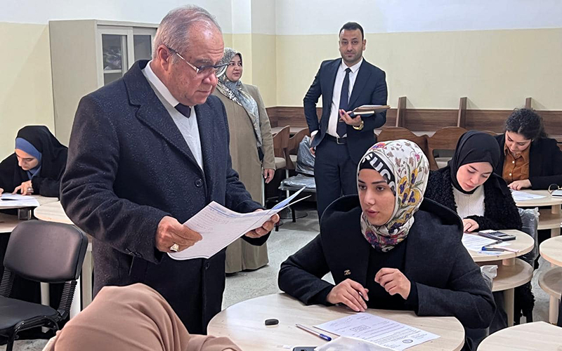 زيارة اللجنة الإشرافية من جامعة كركوك لمتابعة الدراسات العليا في الكلية