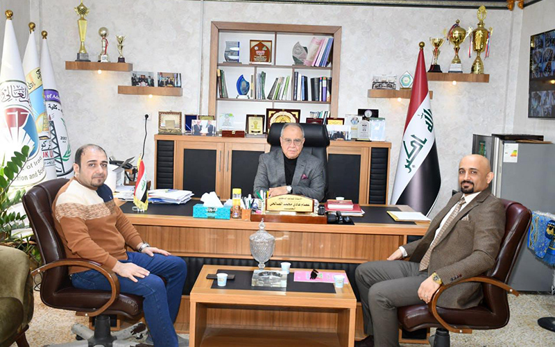 عميد كلية الإدارة والاقتصاد يستقبل وفد مديرية بيئة كركوك لتعزيز التعاون البيئي والخدمي