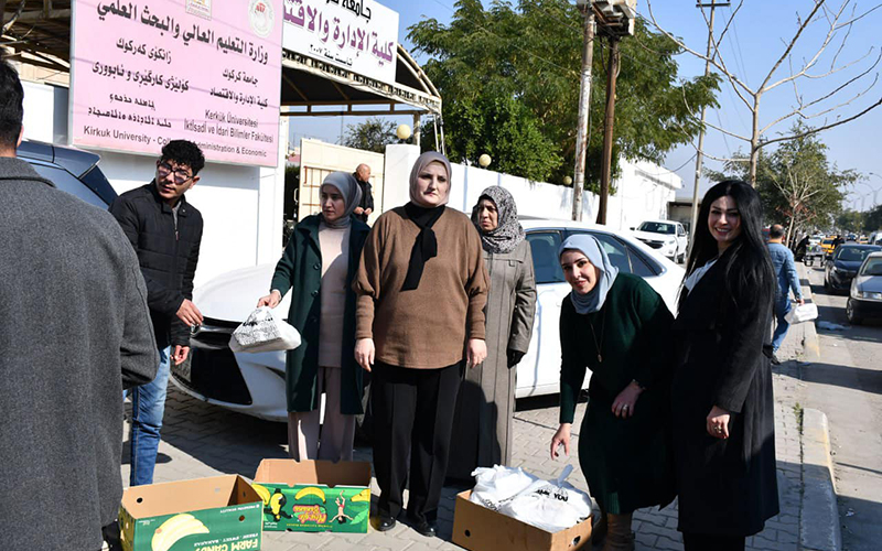 كلية الإدارة والاقتصاد تنظّم مبادرة تطوعية لدعم طلبة الأقسام الداخلية