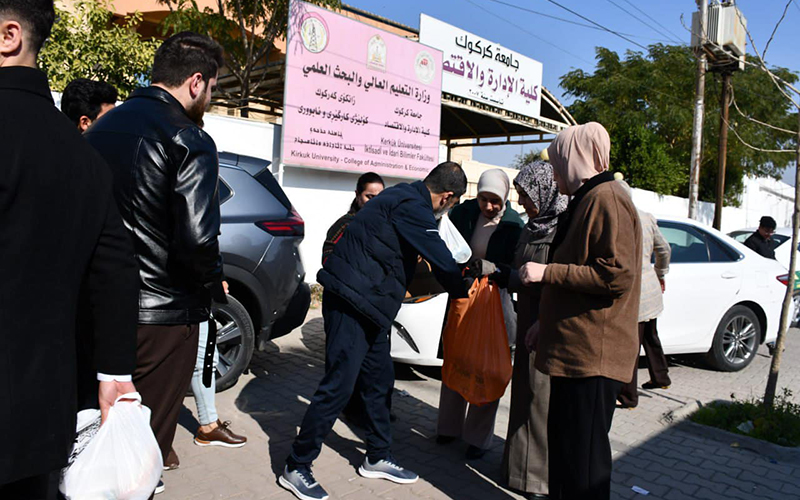 كلية الإدارة والاقتصاد تنظّم مبادرة تطوعية لدعم طلبة الأقسام الداخلية