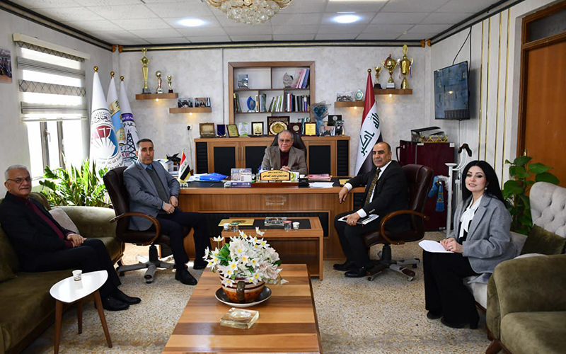 زيارة من قبل لجنة تقييم عمل أمناء مجالس الكليات في جامعة كركوك