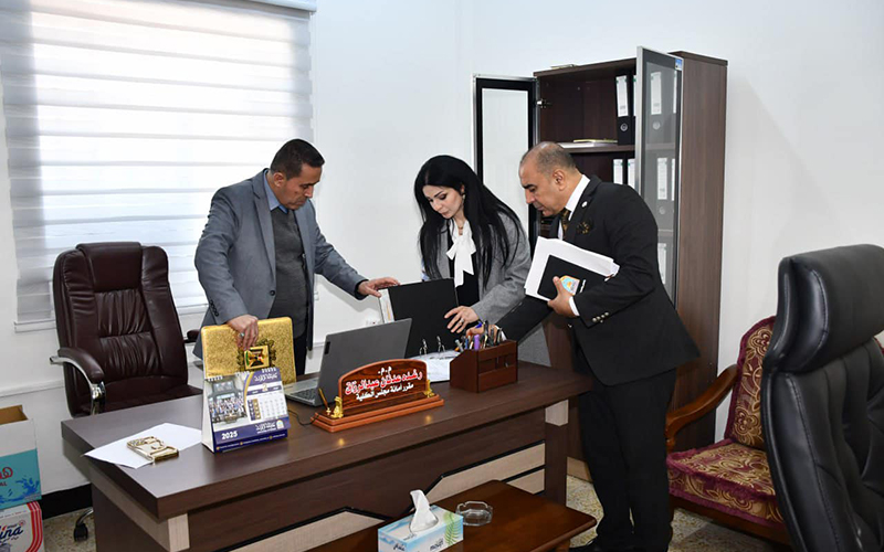 زيارة من قبل لجنة تقييم عمل أمناء مجالس الكليات في جامعة كركوك