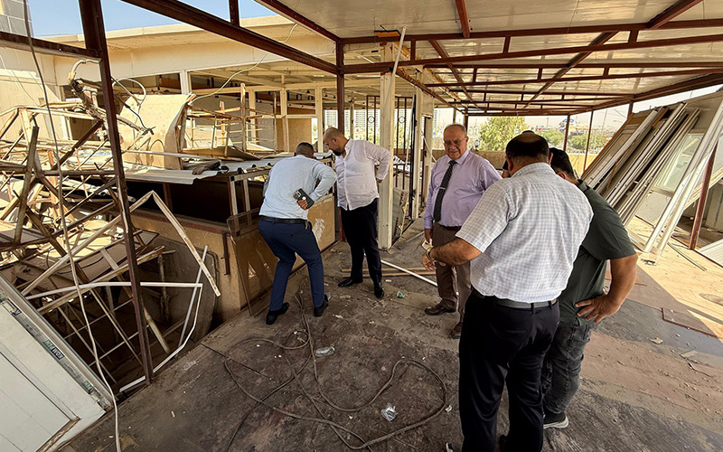 مواصلة أعمال البناء والإزالة في كلية الإدارة والاقتصاد بجامعة كركوك