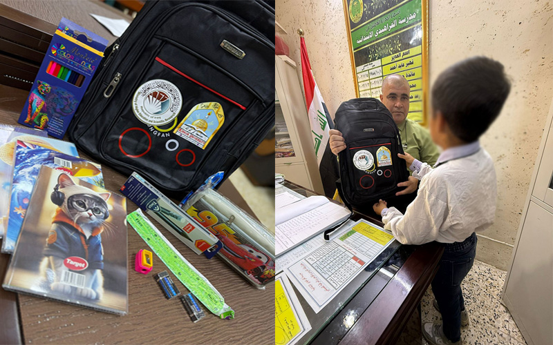 كلية الإدارة والاقتصاد تواصل دعم مبادرة (مدرستي) برعاية التلاميذ الأيتام”