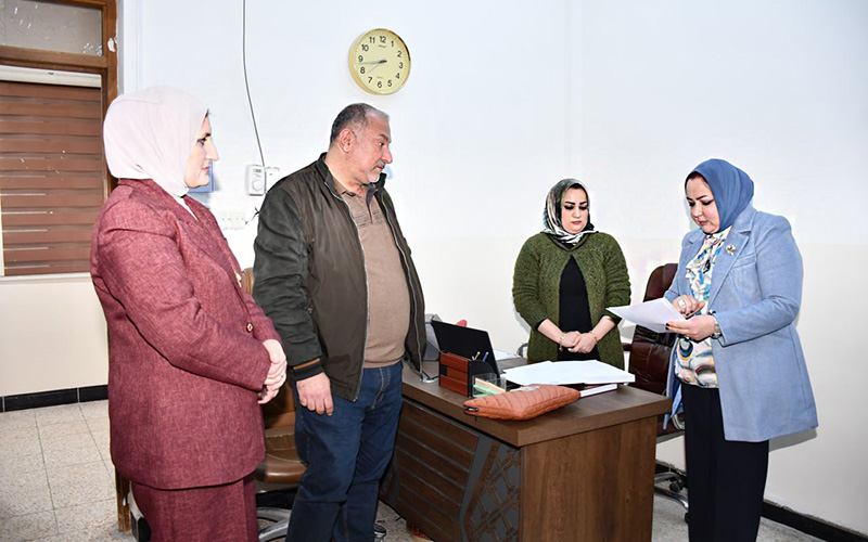 المعاون الإداري في كلية الإدارة والاقتصاد يستقبل لجنة تقييم شعبة الموارد البشرية من رئاسة جامعة كركوك