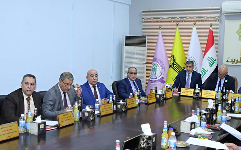 الجلسة الثانية للجنة عمداء كليات الادارة والاقتصاد على باحة دار ضيافة جامعة تكريت