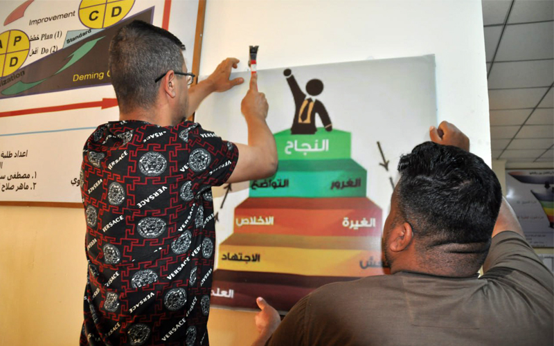 نشر بوسترات توعوية حول (الغش والتقدم والنجاح) من قبل وحدة الارشاد النفسي والتوجيه التربوي