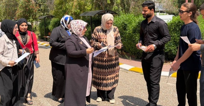 حملة توعوية في كلية الزراعة لتشجيع الطلبة على عدم الخوف والقلق من الامتحانات