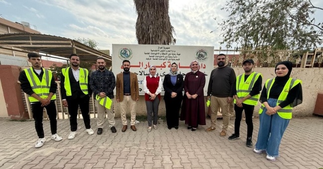 Afforestation Unit at the University of Kirkuk Continues Its Campaign to Plant Trees in Government Institutions