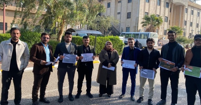 حملة توعوية في جامعة كركوك لنبذ ظاهرة الغش
