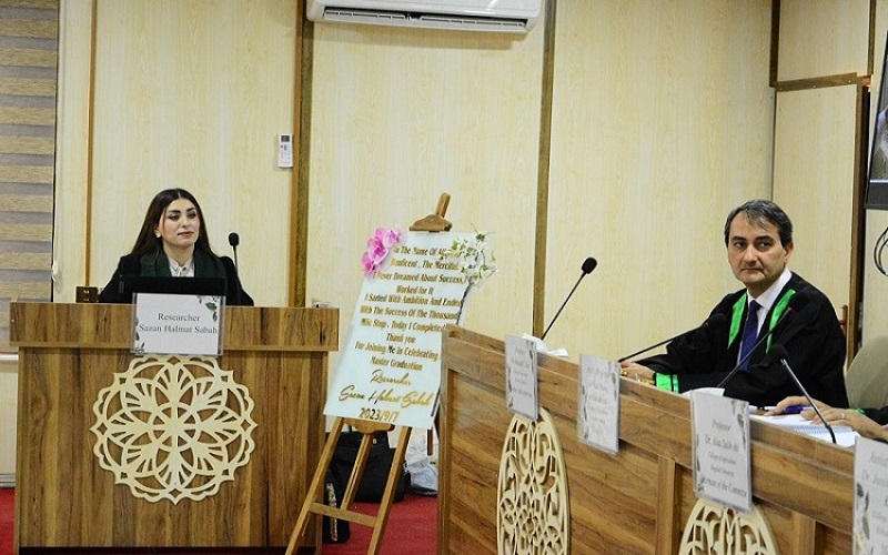 جامعة كركوك تناقش التأثيرات التفاعلية لنوع المنقط والري بالعجز المائي وملوحة المياه على الملفوف الأحمر