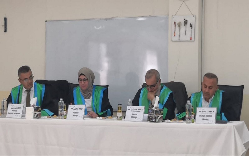 Lecturer at the College of Agriculture participates as a member of a master’s thesis discussion committee at the University of Dohuk.