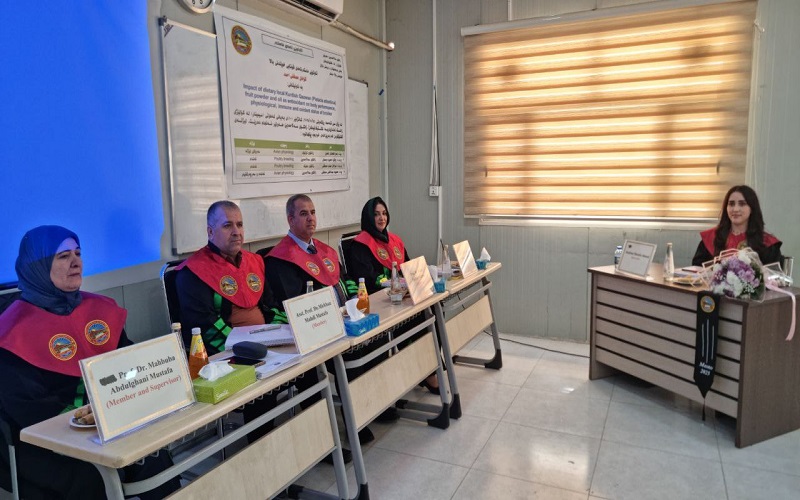 المعاون العلمي لكلية الزراعة يترأس لجنة مناقشة رسالة ماجستير في جامعة صلاح الدين