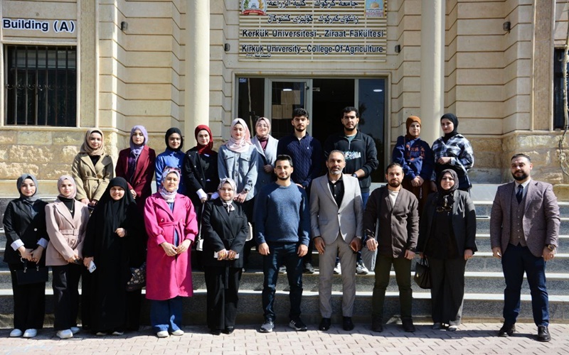 كلية الزراعة جامعة كركوك تستقبل وفدا من تدريسيين وطلبة قسم تقنيات التغذية العلاجية في كلية التقنيات الصحية والطبية الجامعة التقنية الشمالية.