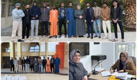 شعبة العمل التطوعي توزّع وجبة عشاء وسلّة غذائية لطلبة الدراسات الأجانب في الأقسام الداخلية