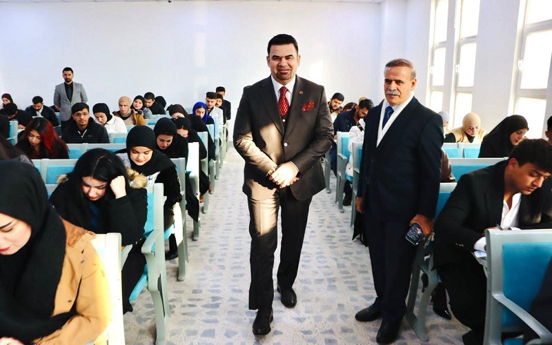 رئيس جامعة كركوك يتابع ويتفقد سير الامتحانات النهائية 