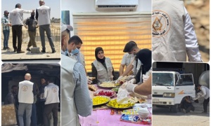 اساسية كركوك تنظم حملة تطوعية لتوزيع وجبات وسلات غذائية
