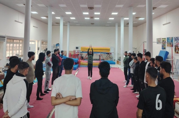 كلية التربية البدنية تنظم ورشة عمل عن اساسيات الجمناستك