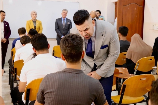 في إطار متابعته المستمرة .. رئيس جامعة كركوك يتفقد سير الامتحانات النهائية في كليات الجامعة