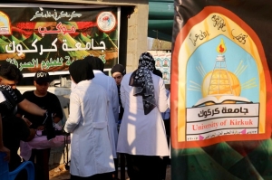 جامعة كركوك تباشر بتقديم خدماتها الطبية لزائري الأربعينية في كربلاء المقدسة
