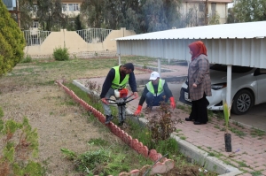 الاقسام الداخلية تطلق حملة لتشجير اروقة وباحات الجامعة