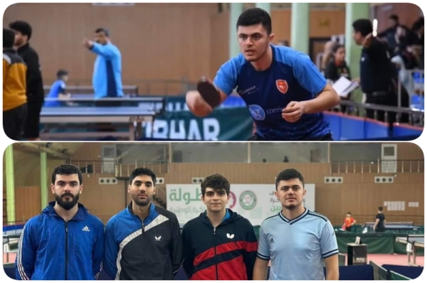 موظف من جامعة كركوك يحرز المركز الاول في اختبارات المنتخبات الوطنية لتنس الطاولة