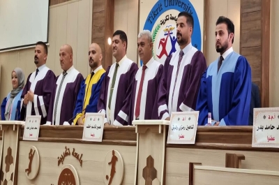 تدريسي من جامعة كركوك يشارك بمناقشة اطروحة دكتوراه في جامعة تكريت