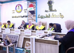 تدريسية بكلية الآداب تشارك بمناقشة أطروحة دكتوراه في جامعة تكريت