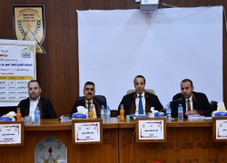 تدريسي من كلية الآداب يشارك بمناقشة رسالة ماجستير في كلية التربية للعلوم الإنسانية