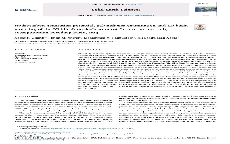 نشر بحث علمي لتدريسية بكلية الآداب في مجلة عالمية