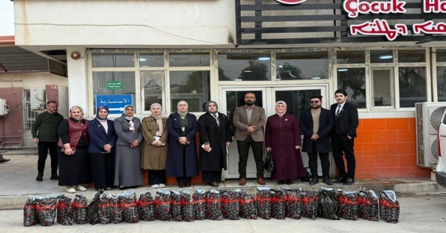 مبادرة تطوعية من كلية التربية الأساسية في جامعة كركوك لدعم الأطفال المرضى