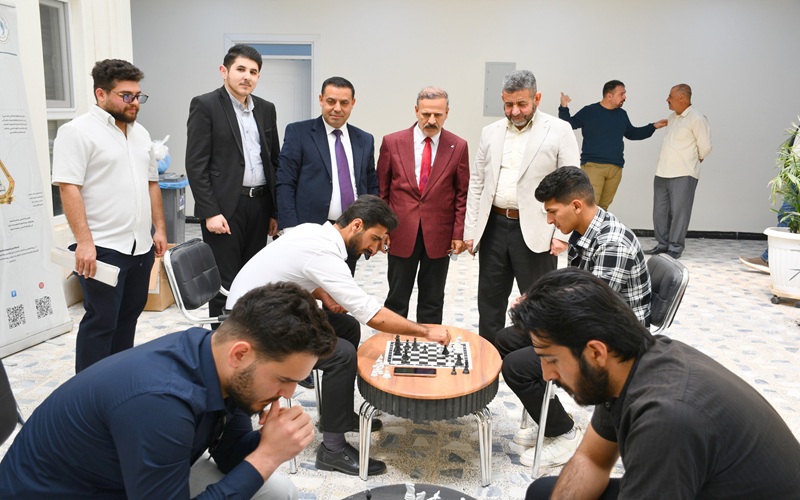 كلية التربية الأساسية في جامعة كركوك تقيم بطولة الشطرنج لتعزيز المهارات الذهنية لدى الطلبة