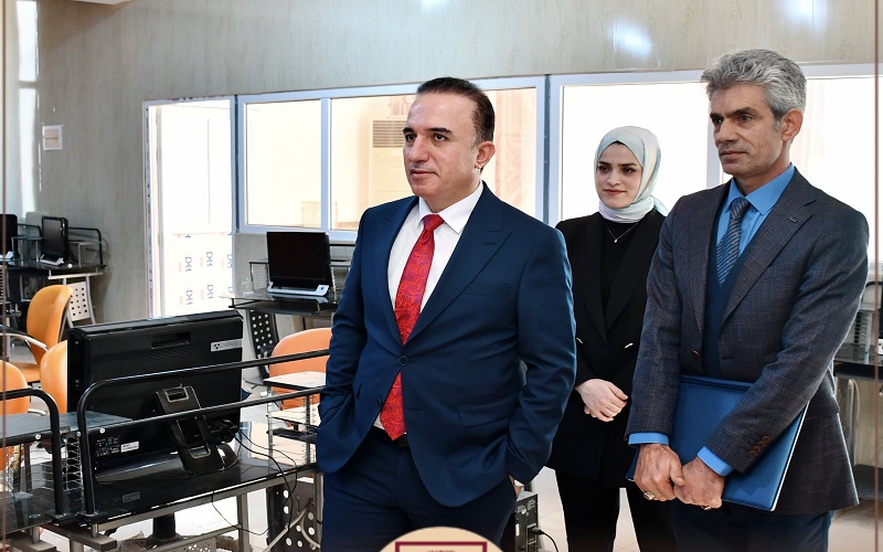 السيد العميد يتفقد سير التعاون العلمي بين الكلية وجامعة بيلكنت التركية