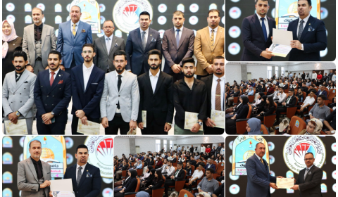 The President of Kirkuk University honors students participating in targeted development courses and affirms his support for them.