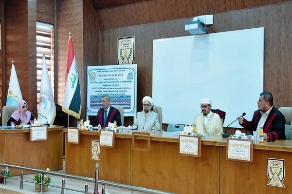 Master's thesis at the University of Kirkuk discussing the faculties of jurisprudence from the book Al-Tulkhis by Ibn Al-Qas Al-Shafi'i (d. 335 AH) in worship