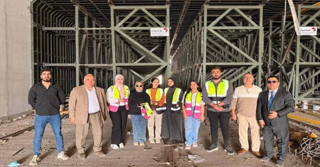 College of Engineering Organizes a Scientific Field Visit for Fourth-Year Students to the Baghdad Garage Tunnel and Bridge, and the Ikhwan Roundabout Tunnel in Rahimawa