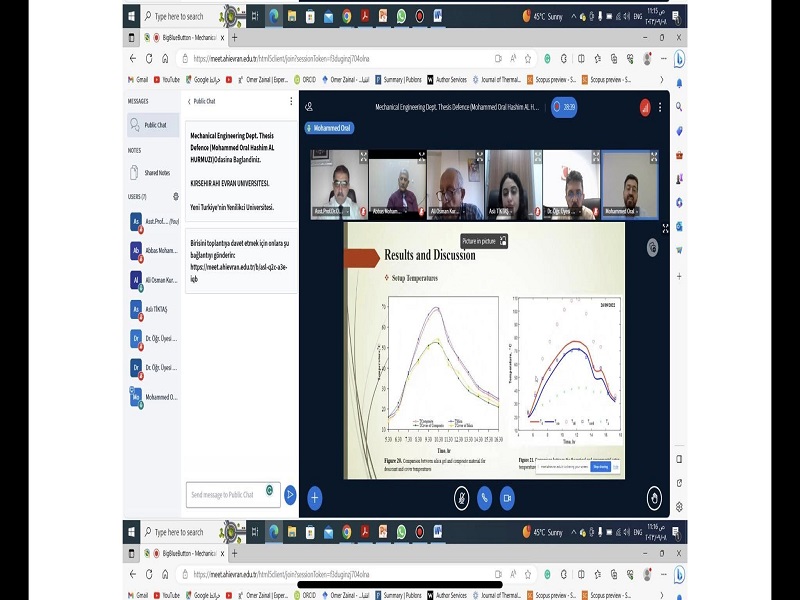  ‎إشراف ومناقشة تدريسيان من قسم الهندسة الميكانيكية في كلية الهندسة بجامعة كركوك