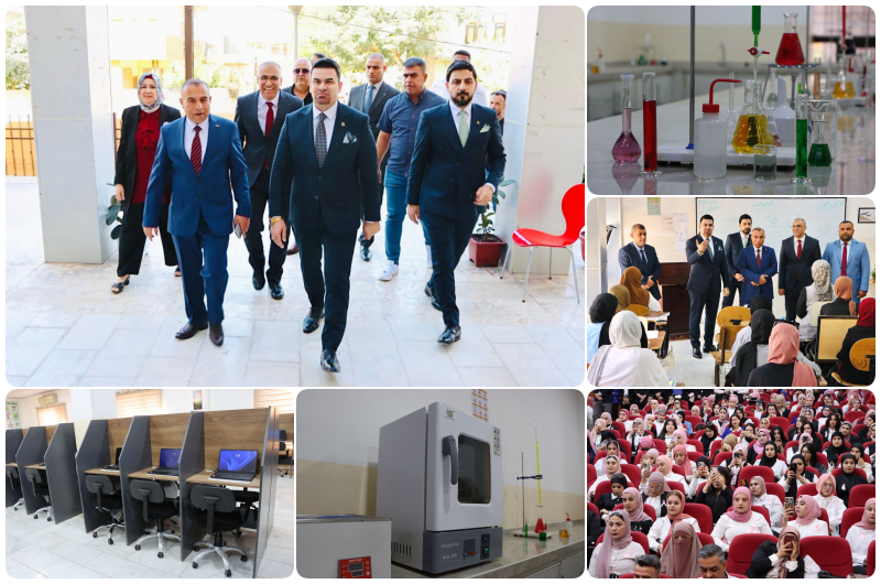 The president of the University of Kirkuk inaugurates new laboratories and confirms: we are continuing to provide educational services and develop its spaces