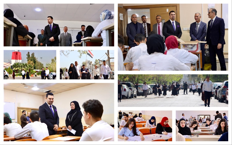 The President of Kirkuk University inspects the final exams and urges the removal of all obstacles facing students.
