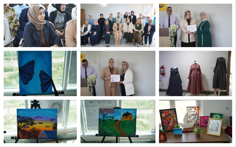 Opening of the Fine Arts and Handicrafts Exhibition for Female Students of the Dormitories at Kirkuk University
