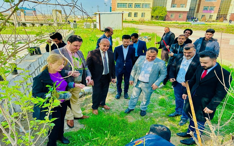 حملة تطوعية لتشجير جامعة كركوك/ كلية القانون والعلوم السياسية