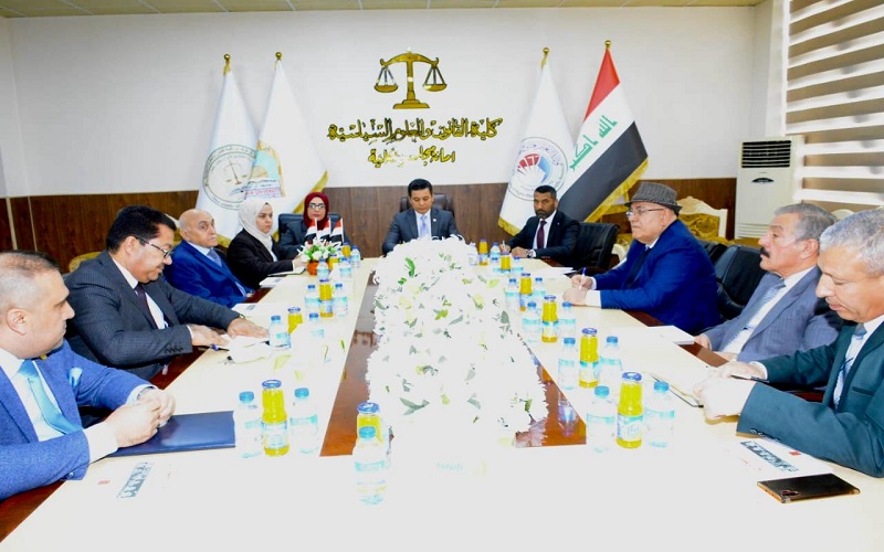 عميد كلية القانون والعلوم السياسية يجتمع مع ممثلي الجامعات الأهلية في كركوك