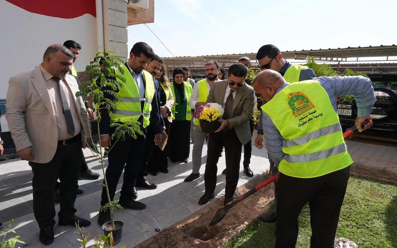 حملة تطوعية لتشجير جامعة كركوك/ كلية القانون والعلوم السياسية